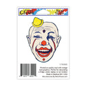 Creepy Circus Clown Flat Head Mini Vinyl Sticker