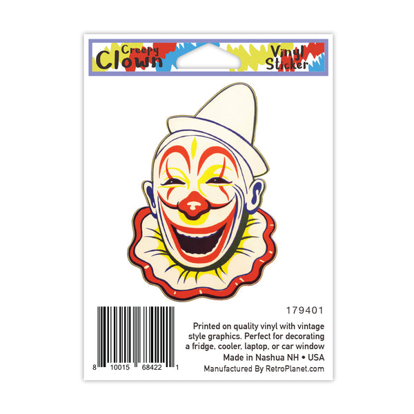 Creepy Circus Clown Big Hat Mini Vinyl Sticker