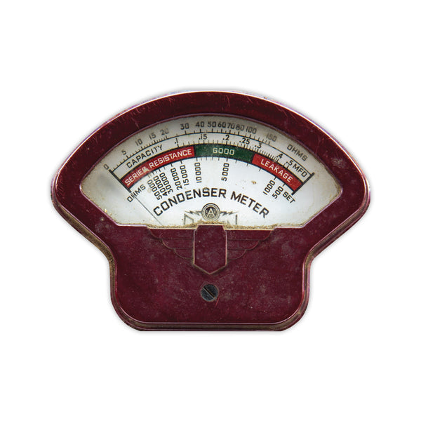 Condenser Meter Gauge Steampunk Mini Vinyl Sticker