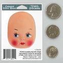 Creepy Doll Head Shifty Eyes Mini Vinyl Sticker