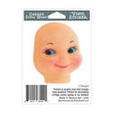 Creepy Doll Head Crazy Grin Mini Vinyl Sticker