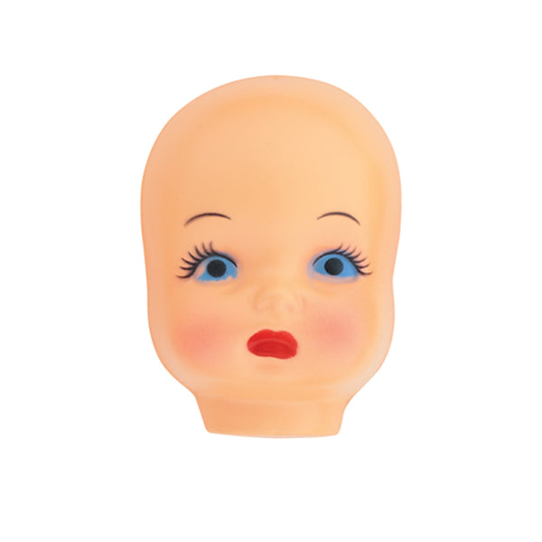 Creepy Doll Head Pouty Face Mini Vinyl Sticker