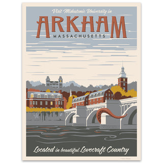 Arkham Massachusetts Lovecraft Country Travel Decal
