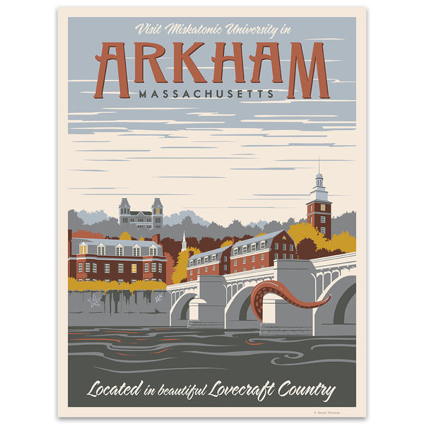Arkham Massachusetts Lovecraft Country Travel Decal