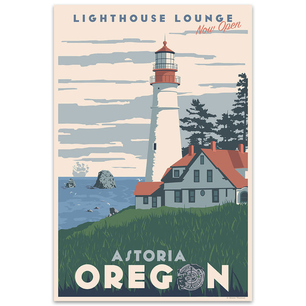 Lighthouse Lounge Astoria Oregon Movie Decal