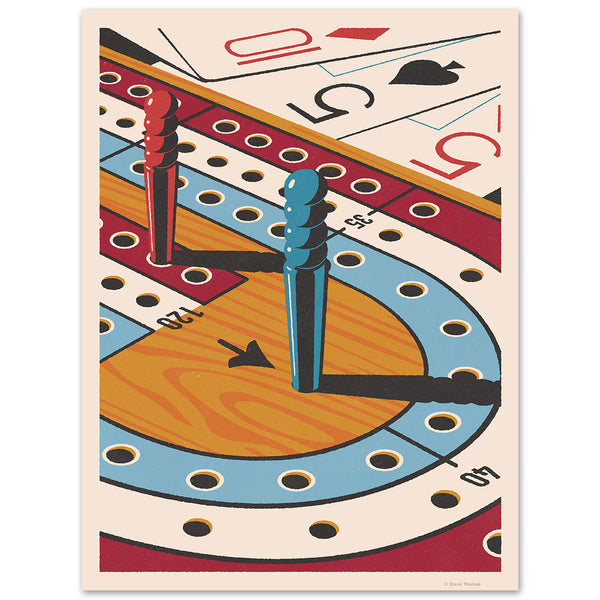 Cribbage Classic Board Game & Pieces Decal