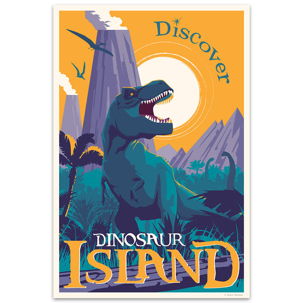 Discover Dinosaur Island Travel Decal