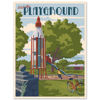 Visit the Playground Rocket Slide Edmundson Park Travel Decal