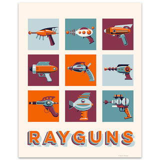 Ray Guns Retro Sci Fi Decal