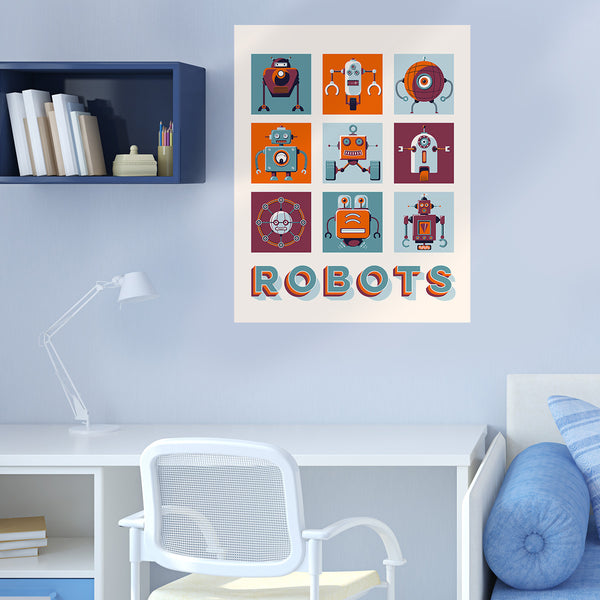 Retro Robots Sci Fi Decal