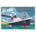 Travel By Sea Ship Decal Vintage Style