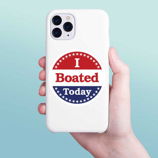 I Boated Today Mini Vinyl Sticker