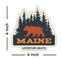 Maine Adventure Bear Vinyl Sticker