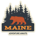 Maine Adventure Bear Vinyl Sticker