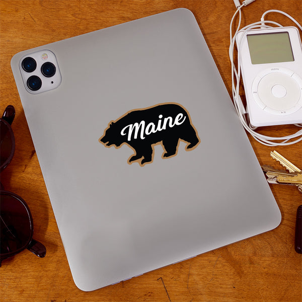 Maine Grizzly Bear Vinyl Sticker