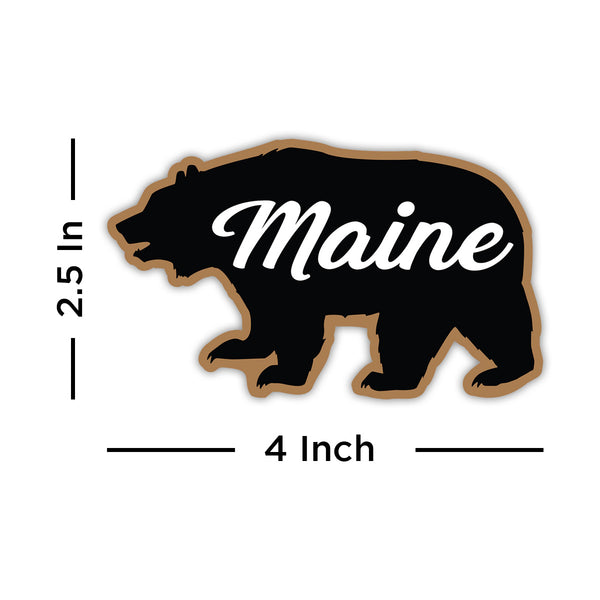 Maine Grizzly Bear Vinyl Sticker