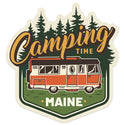 Maine Camping Time Vinyl Sticker