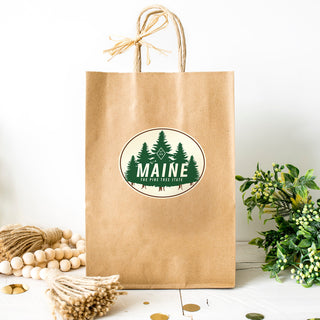 Maine Pine Trees Vinyl Sticker