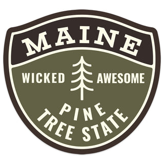 Maine Pine Tree State Vinyl Sticker