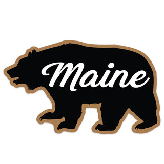 Maine Grizzly Bear Mini Vinyl Sticker