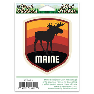 Maine Moose Mini Vinyl Sticker