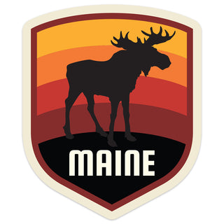 Maine Moose Mini Vinyl Sticker