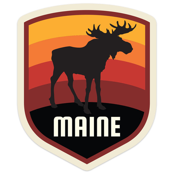 Maine Moose Mini Vinyl Sticker