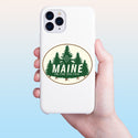 Maine Pine Trees Mini Vinyl Sticker