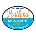 Maine Ocean Waves Mini Vinyl Sticker