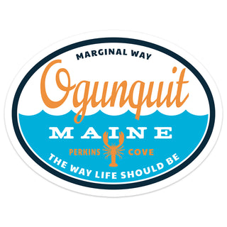 Maine Ocean Waves Ogunquit Vinyl Sticker