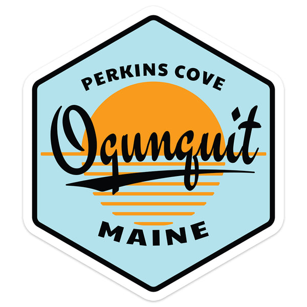 Maine Ocean Sunset Mini Vinyl Sticker