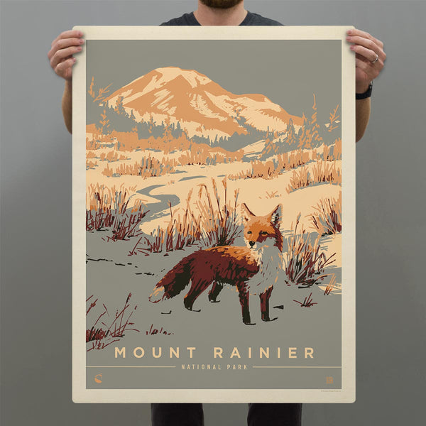 Mount Rainier National Park Washington Fox Decal