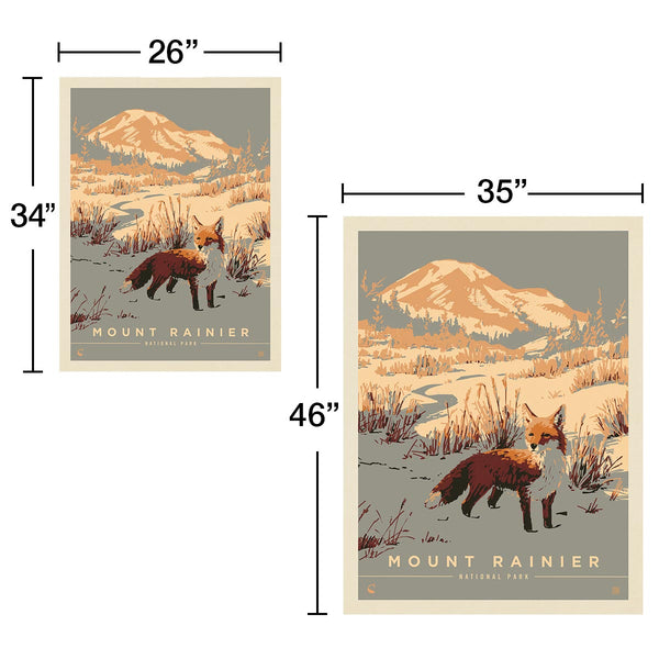 Mount Rainier National Park Washington Fox Decal