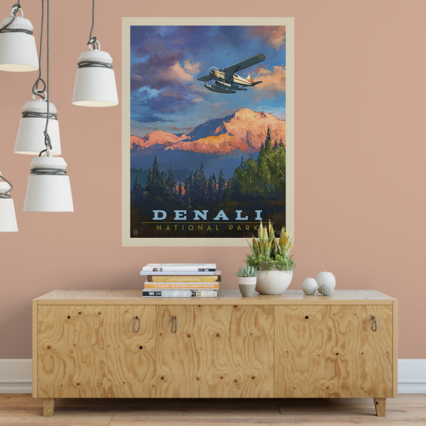 Denali National Park Alaska Airplane Decal