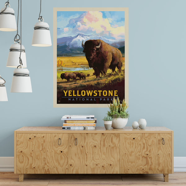 Yellowstone National Park Wyoming Bison Decal