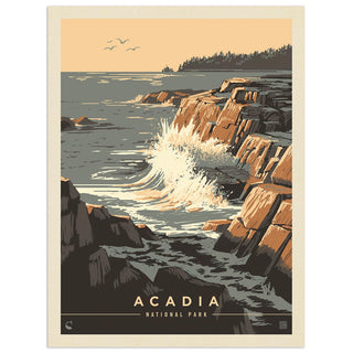 Acadia National Park Maine Breakers Decal