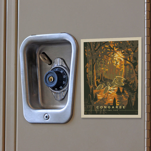 Congaree National Park South Carolina Egrets Vinyl Sticker