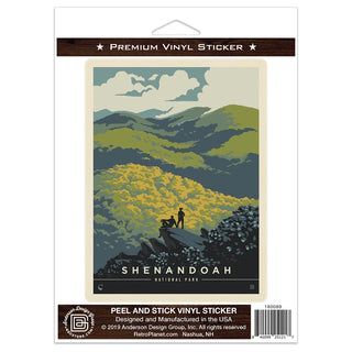 Shenandoah National Park Virginia Hikers Vinyl Sticker