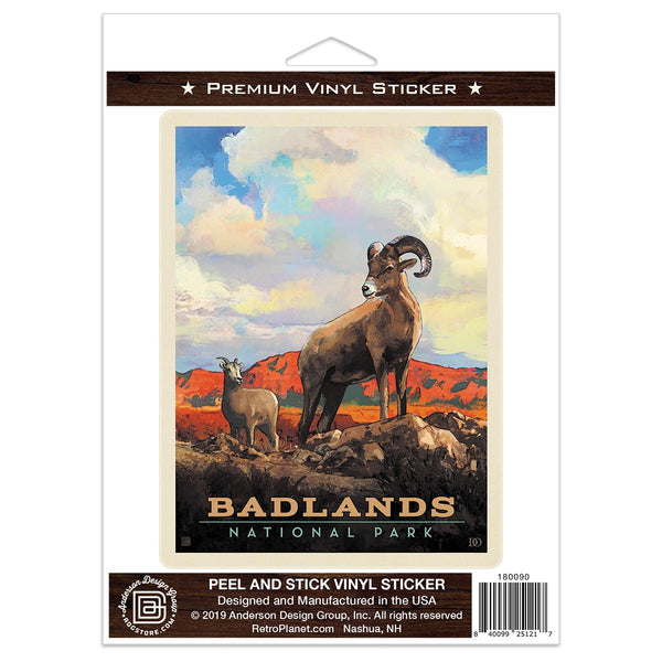 Badlands National Park South Dakota Bighorn Sheep Vinyl Sticker