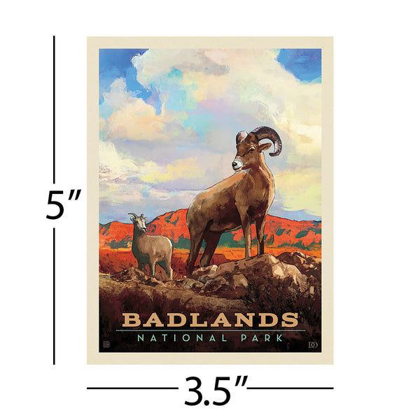 Badlands National Park South Dakota Bighorn Sheep Vinyl Sticker