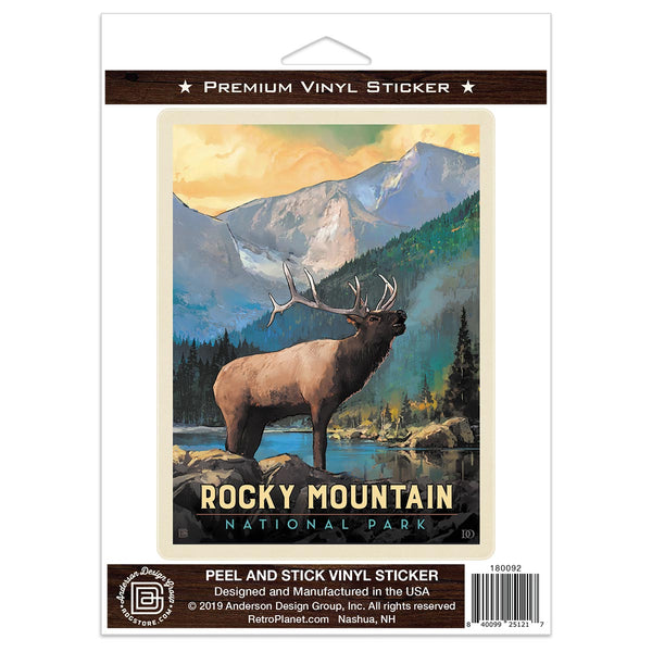 Rocky Mountain National Park Colorado Elk Vinyl Sticker