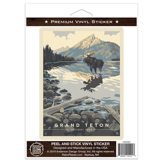 Grand Teton National Park Wyoming Moose Vinyl Sticker