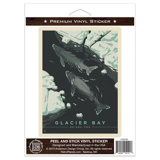 Glacier Bay National Park Alaska Whales Vinyl Sticker