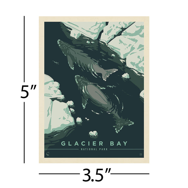 Glacier Bay National Park Alaska Whales Vinyl Sticker