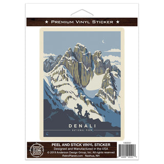 Denali National Park Alaska Climbers Vinyl Sticker