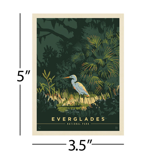 Everglades National Park Florida Egret Vinyl Sticker