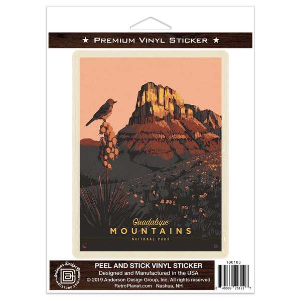Guadalupe Mountains National Park Texas Landscape Vinyl Sticker