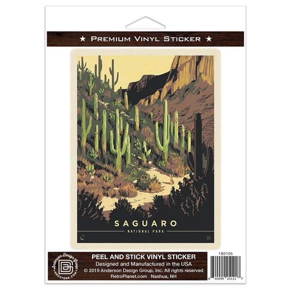 Saguaro National Park Arizona Cacti Vinyl Sticker