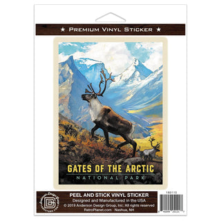 Gates of the Arctic National Park Alaska Caribou Vinyl Sticker