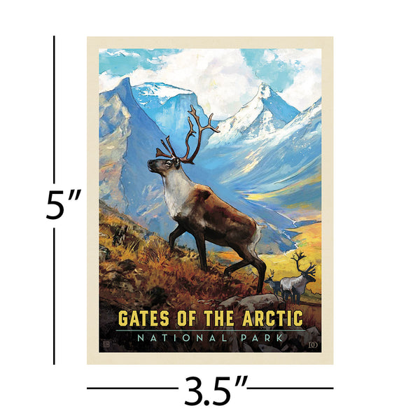 Gates of the Arctic National Park Alaska Caribou Vinyl Sticker